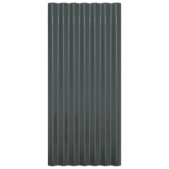 Dakpanelen 36 st 80x36 cm gepoedercoat staal antracietkleurig 4