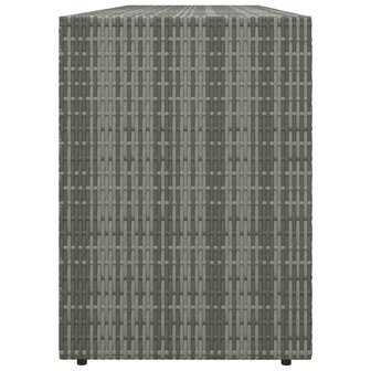 Tuinkast 198x55,5x80 cm poly rattan grijs 5