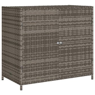 Tuinkast 83x45x76 cm poly rattan grijs 2