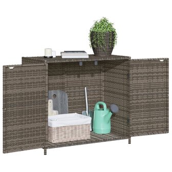 Tuinkast 83x45x76 cm poly rattan grijs 5