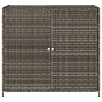 Tuinkast 83x45x76 cm poly rattan grijs 7