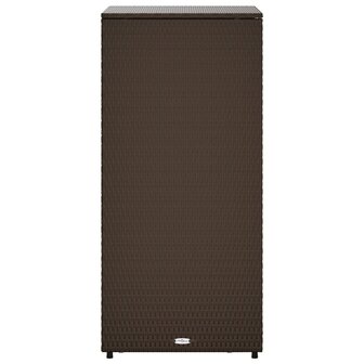 Tuinkast 50x55x115 cm poly rattan bruin 8