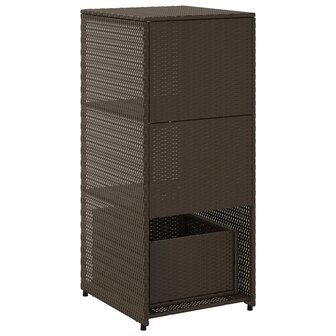 Tuinkast 50x55x115 cm poly rattan bruin 9