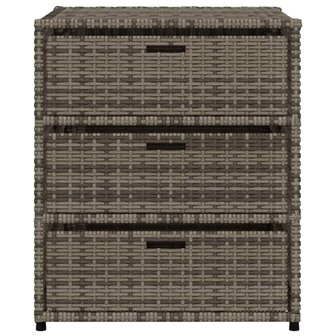 Tuinkast 55x59x69 cm poly rattan grijs 7