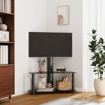 Tv-standaard hoek 2-laags voor 32-70 inch zwart 1