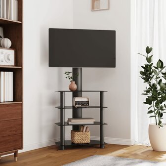 Tv-standaard hoek 4-laags voor 32-70 inch zwart 1