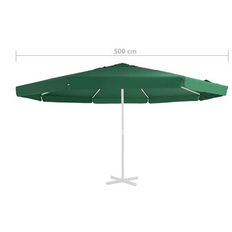 Vervangingsdoek voor parasol 500 cm groen 4