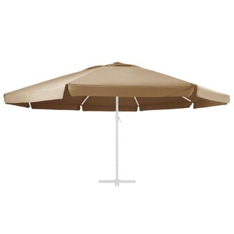 Vervangingsdoek voor parasol 600 cm taupe 2