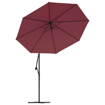 Vervangingsdoek voor zweefparasol 300 cm bordeauxrood 6