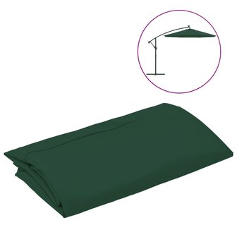 Vervangingsdoek voor zweefparasol 350 cm groen 2