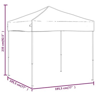 Partytent inklapbaar 2x2 m wit 8