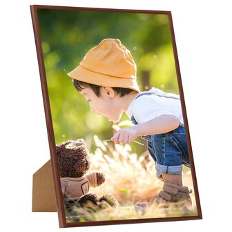 Fotolijsten 3 st voor wand of tafel 21x29,7 cm MDFbronskleurig 2