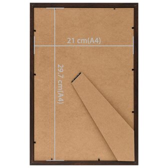 Fotolijsten 3 st voor tafel 21x29,7 cm MDF zwart 8