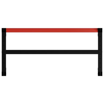 Werkbankframe 120x57x79 cm metaal zwart en rood 5