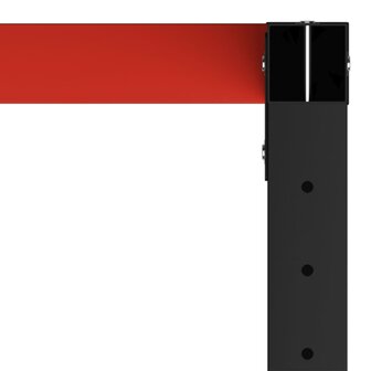 Werkbankframe 150x57x79 cm metaal zwart en rood 6