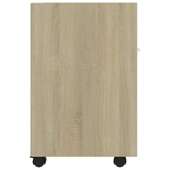 Bijzetkast met wielen 33x38x60 cm bewerkt hout sonoma eiken 5