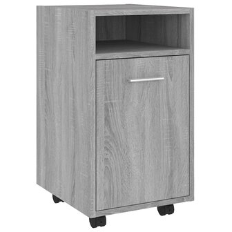 Bijzetkast met wielen 33x38x60 cm bewerkt hout grijs sonoma 2