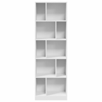 Boekenkast 57x28,5x174 cm bewerkt hout wit 4