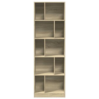 Boekenkast 57x28,5x174 cm bewerkt hout sonoma eikenkleurig 4