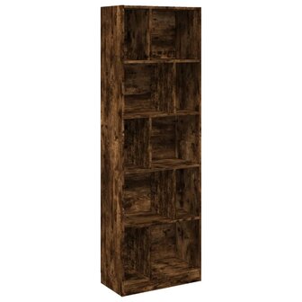 Boekenkast 57x28,5x174 cm bewerkt hout gerookt eikenkleurig 2