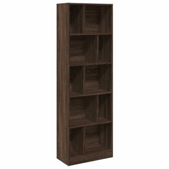 Boekenkast 57x28,5x174 cm bewerkt hout bruin eikenkleurig 2