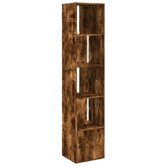 Boekenkast 40x36x189 cm bewerkt hout gerookt eikenkleurig 2