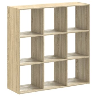 Boekenkast 102x32x102 cm bewerkt hout sonoma eikenkleurig 2