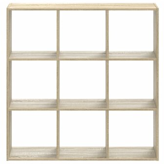 Boekenkast 102x32x102 cm bewerkt hout sonoma eikenkleurig 4