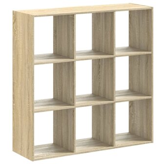 Boekenkast 102x32x102 cm bewerkt hout sonoma eikenkleurig 6