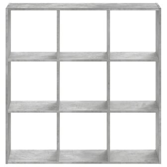 Boekenkast 102x32x102 cm bewerkt hout betongrijs 4