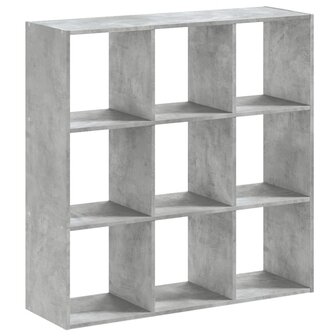 Boekenkast 102x32x102 cm bewerkt hout betongrijs 6