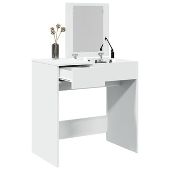 Kaptafel met spiegel 73x46,5x120 cm wit 1