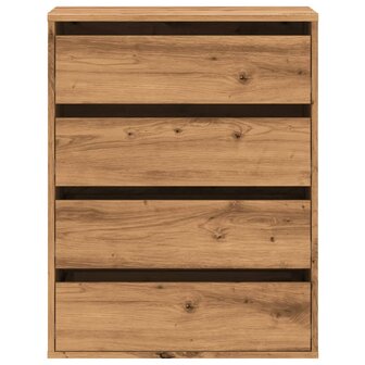 Ladekast 60x41x76 cm bewerkt hout artisanaal eikenkleurig 4