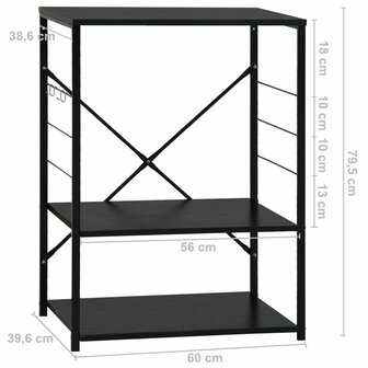 Magnetronkast 60x39,6x79,5 cm bewerkt hout zwart 8