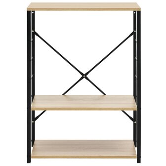 Magnetronkast 60x39,6x79,5 cm bewerkt hout zwart en eikenkleur 3