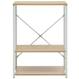 Magnetronkast 60x39,6x79,5 cm bewerkt hout wit en eikenkleurig 3