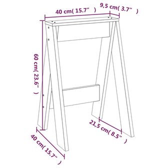 Krukken 2 st 40x40x60 cm massief grenenhout honingbruin 9