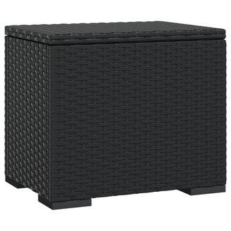 Hocker met kussen 40x30x40 cm poly rattan zwart 5