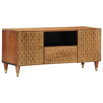 Tv-meubel 105x33x46cm massief mangohout 1