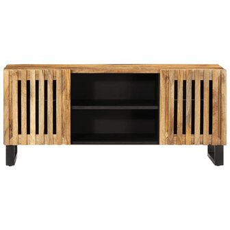 Tv-meubel 105x34x46 cm massief ruw mangohout 2