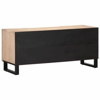 Tv-meubel 105x34x46 cm massief mangohout wit 4