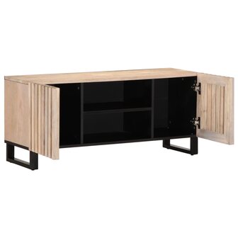 Tv-meubel 105x34x46 cm massief mangohout wit 5