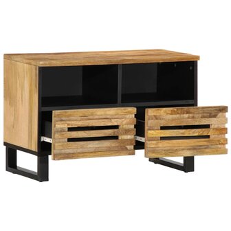 Tv-meubel 70x34x46 cm massief ruw mangohout 5