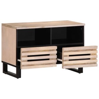 Tv-meubel 70x34x46 cm massief mangohout wit 5