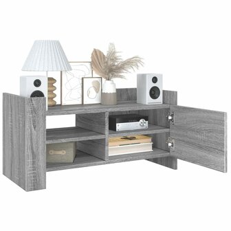 Tv-meubel 80x35x40 cm bewerkt hout grijs sonoma eikenkleurig 3