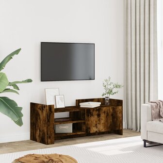 Tv-meubel 100x35x40 cm bewerkt hout gerookt eikenkleurig 1