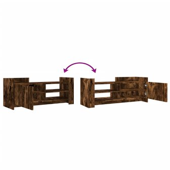 Tv-meubel 100x35x40 cm bewerkt hout gerookt eikenkleurig 7