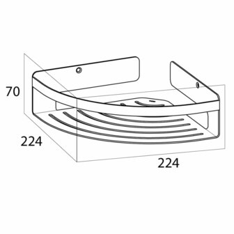 Tiger Hoekkorf Caddy chroom groot 1400630346 6