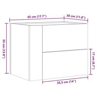 Nachtkastjes 2 st wandgemonteerd 45x30x35 cm wit 12