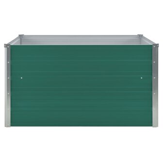 Plantenbak verhoogd 100x100x45 cm gegalvaniseerd staal groen 3